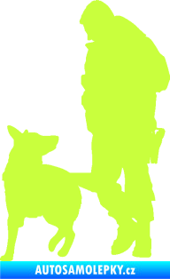 Samolepka Psovod 003 levá limetová