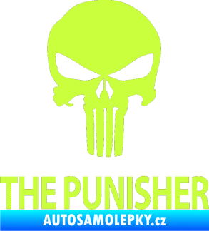 Samolepka Punisher 002 s nápisem limetová