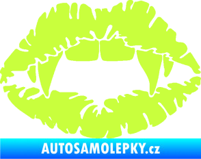 Samolepka Pusa 005 upíří polibek limetová