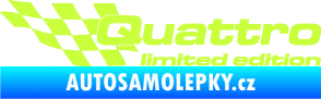 Samolepka Quattro limited edition levá limetová