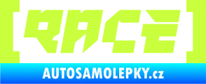 Samolepka Race nápis limetová
