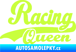 Samolepka Racing Queen nápis limetová