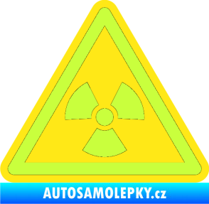 Samolepka Radioactive barevný trojúhelník limetová