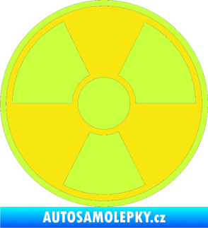 Samolepka Radioactive barevný limetová