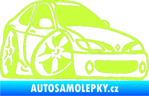 Samolepka Renault Megane karikatura pravá limetová