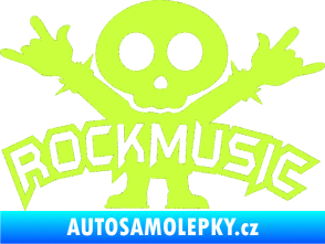Samolepka Rock music fanda limetová