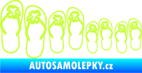Samolepka Rodina v autě botičky 001 limetová