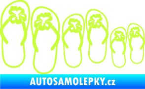 Samolepka Rodina v autě botičky 002 limetová