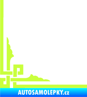 Samolepka Rohová samolepka 003 pravá limetová