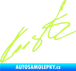 Samolepka Podpis Roman Kresta  limetová