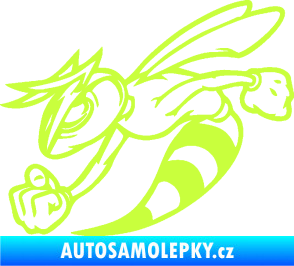 Samolepka Rozzuřená vosa 001 levá limetová