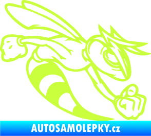 Samolepka Rozzuřená vosa 001 pravá limetová