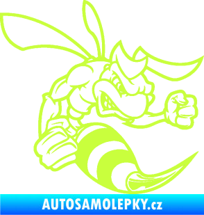 Samolepka Rozzuřená vosa 003 pravá limetová