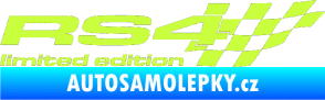 Samolepka RS4 limited edition pravá limetová
