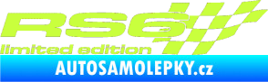Samolepka RS6 limited edition pravá limetová
