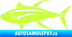 Samolepka Ryba 013 levá tuňák limetová