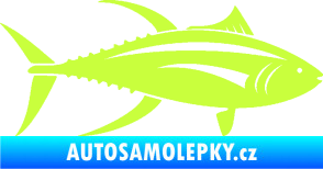 Samolepka Ryba 013 pravá tuňák limetová
