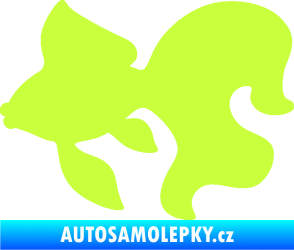 Samolepka Ryba 019 levá závojnatka limetová