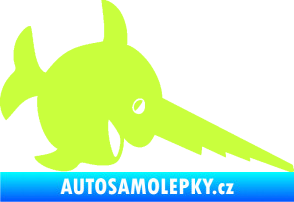 Samolepka Ryba 023 piloun pravá limetová