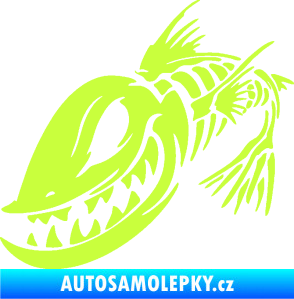 Samolepka Ryba kostra 001 levá limetová