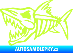 Samolepka Ryba kostra 002 levá limetová