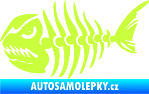 Samolepka Ryba kostra 004 levá limetová