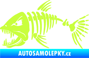 Samolepka Ryba kostra 005 levá limetová