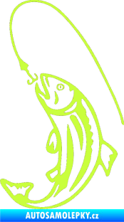 Samolepka Ryba s návnadou 003 levá limetová