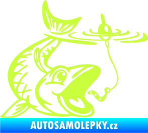 Samolepka Ryba s návnadou 004 pravá limetová