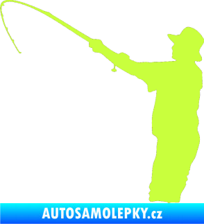 Samolepka Rybář 004 levá limetová