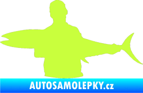 Samolepka Rybář 006 levá limetová