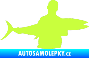 Samolepka Rybář 006 pravá limetová