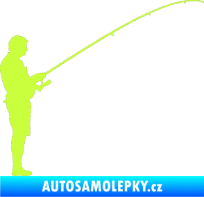 Samolepka Rybář 008 pravá limetová