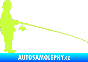 Samolepka Rybář 009 pravá limetová