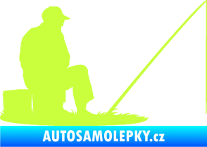 Samolepka Rybář 014 pravá limetová