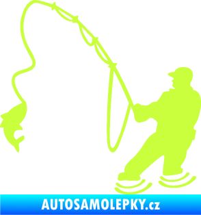 Samolepka Rybář 018 levá limetová