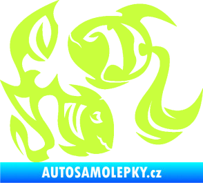 Samolepka Ryby 003 levá limetová
