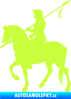 Samolepka Rytíř na koni levá limetová
