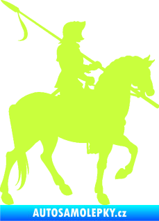 Samolepka Rytíř na koni pravá limetová