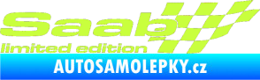 Samolepka Saab limited edition pravá limetová