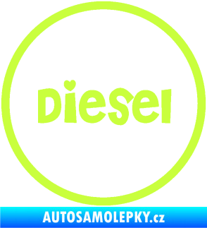 Samolepka Samolepka na víčko od nádrže 007 diesel limetová