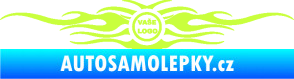 Samolepka Samolepka na zadní sklo plameny se znakem limetová