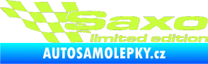 Samolepka Saxo limited edition levá limetová