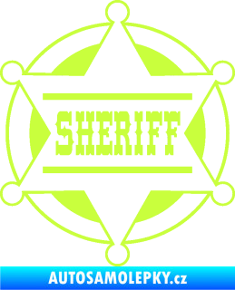Samolepka Sheriff 004 limetová