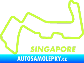 Samolepka Okruh Singapore limetová