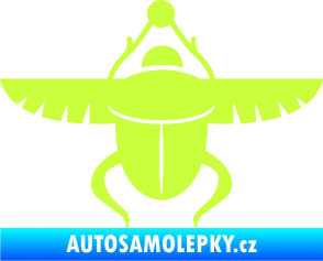 Samolepka Skarab - brouk vruboun 001 egyptský symbol limetová