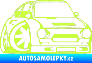 Samolepka Škoda 110r karikatura pravá limetová