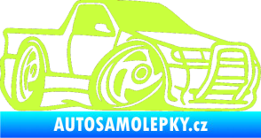 Samolepka Škoda Felicia korba karikatura pravá limetová