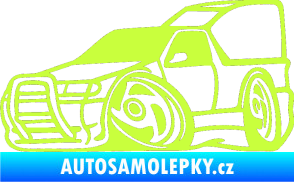Samolepka Škoda Felicia pickup karikatura levá limetová