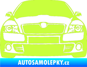 Samolepka Škoda Octavia 2 karikatura  limetová
